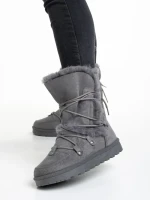 Дамски чизми  сиви  от текстилен материал  Phyllis