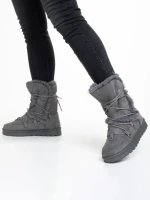 Дамски чизми  сиви  от текстилен материал  Phyllis