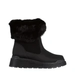 Дамски чизми черни  от еко кожа и текстилен материал  Aubrielle