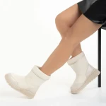 Дамски чизми  бежови  от еко кожа  Rima