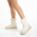 Дамски чизми  бежови  от еко кожа  Rima