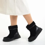 Дамски чизми  черни  от еко кожа  Rima