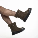 Дамски чизми  зелени  от еко кожа  Rima