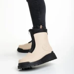 Дамски чизми  бежови  от еко кожа  Lilith