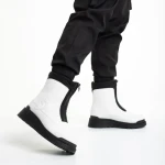 Дамски чизми бели  от еко кожа  Lilith