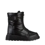 Дамски чизми  черни  от текстилен материал  Rinda