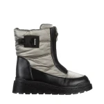 Дамски чизми сиви  от текстилен материал  Rinda