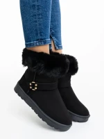 Дамски чизми черни от текстилен материал Nicolia