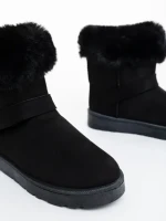 Дамски чизми черни от текстилен материал Nicolia