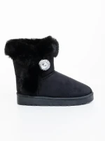 Дамски чизми черни от текстилен материал Hermina