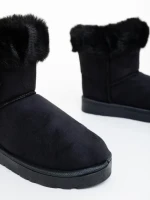 Дамски чизми черни от текстилен материал Hermina