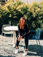 Дамски спортни обувки бели с  черно от  еко кожа  Nedelya