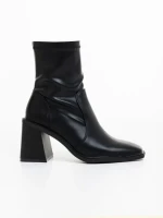 Дамски боти с ток черни от екологична кожа Santana