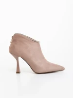 Дамски боти бежови от текстилен материал Marida