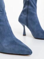 Дамски боти сини от текстилен материал Adisia