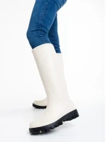 Дамски чизми  бежови  от каучук  Damira