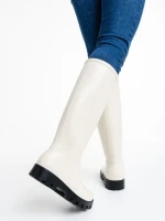 Дамски чизми  бежови  от каучук  Damira