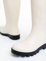 Дамски чизми  бежови  от каучук  Damira