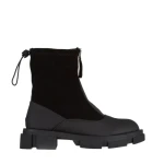 Дамски чизми  черни  от еко кожа и текстилен материал Ramata