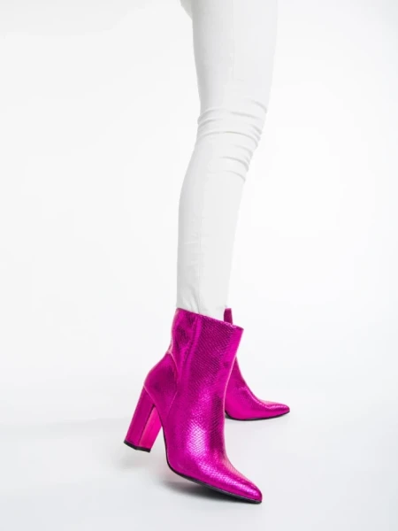 Дамски чизми  цикламени  от еко кожа  Natasza