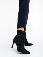 Дамски боти черни от текстилен материал Noelani
