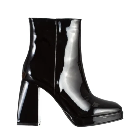 Дамски боти  черни от лачена еко кожа Rosalita