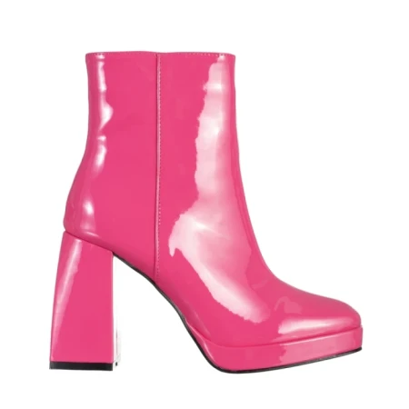 Дамски боти цикламени  от лачена еко кожа Rosalita