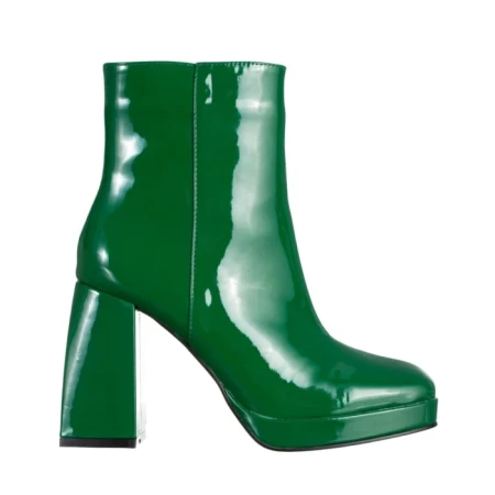 Дамски боти  зелени  от лачена еко кожа Rosalita