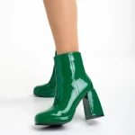 Дамски боти  зелени  от лачена еко кожа Rosalita