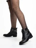Дамски боти  черни  от естествена кожа Lamaya