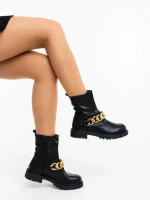 Дамски боти черни от екологична кожа Yelena