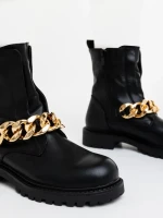 Дамски боти черни от екологична кожа Yelena