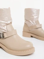 Дамски боти бежови от екологична кожа и синтетичен материал Arcadia
