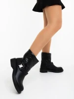 Дамски боти черни от екологична кожа и синтетичен материал Arcadia