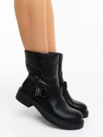 Дамски боти черни от екологична кожа и синтетичен материал Arcadia
