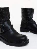 Дамски боти черни от екологична кожа и синтетичен материал Arcadia