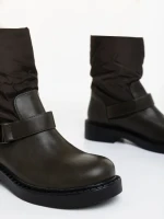 Дамски боти зелени от екологична кожа и синтетичен материал Arcadia