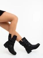 Дамски боти черни от екологична кожа Abina