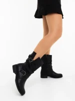Дамски боти черни от екологична кожа Abina