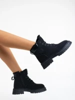 Дамски боти черни от еко кожа Kandi