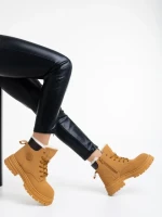 Дамски боти камел от еко кожа Kandi