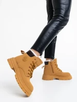 Дамски боти камел от еко кожа Kandi