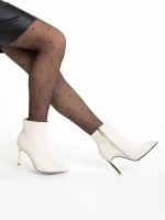 Дамски боти  бели от текстилен материал  Estela
