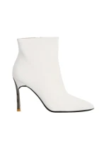 Дамски боти  бели от текстилен материал  Estela