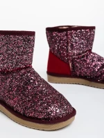 Дамски чизми грена от текстилен материал Lajerrica