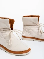 Дамски чизми бежови светло от текстилен материал Zurine