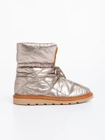 Дамски чизми шампанско от текстилен материал Zurine