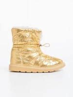 Дамски чизми златисти от текстилен материал Louella