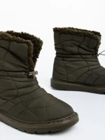 Дамски чизми зелени от текстилен материал Louella