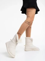 Дамски чизми бежови от текстилен материал Tayte